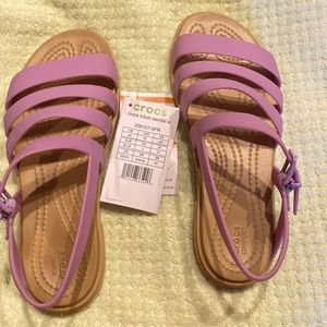 NWT purple crocs size 5
